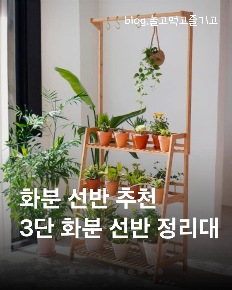 3단 원목 화분 선반 식물 정리대 사용 후기