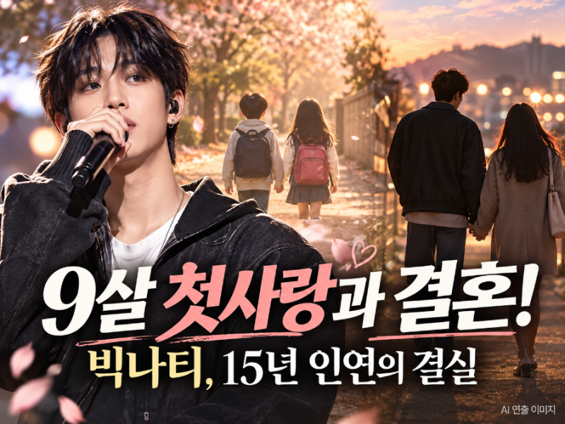 빅나티, 9살 첫사랑과 24살에 결혼! 10년 짝사랑 노래의 주인공이 진짜 아내가 됐다
