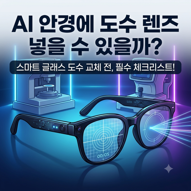 AI 안경에 도수 렌즈 넣을 수 있을까? 구매 전 확인사항