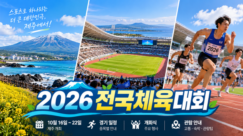2026 전국체육대회 제주에서 개막! 경기 일정·개회식 장소·종목별 관람 방법 총정리