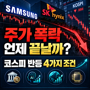 삼성전자·SK하이닉스 주가 폭락 언제 끝날까? 코스피 반등의 4가지 조건