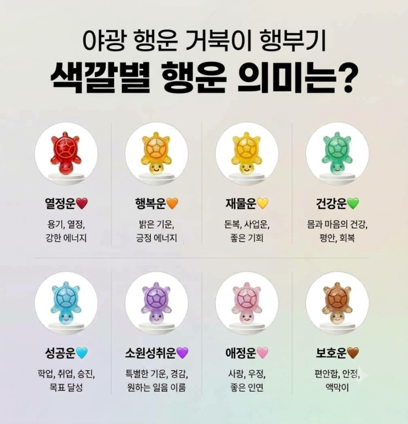 야광 행운 거북이 파츠 유행 붙이는 이유 방법, 행부기 색깔별 뜻 폰꾸 쿠팡 추천템