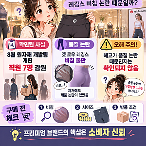 룰루레몬 직원 7명 해고! 레깅스 비침 논란 때문일까?