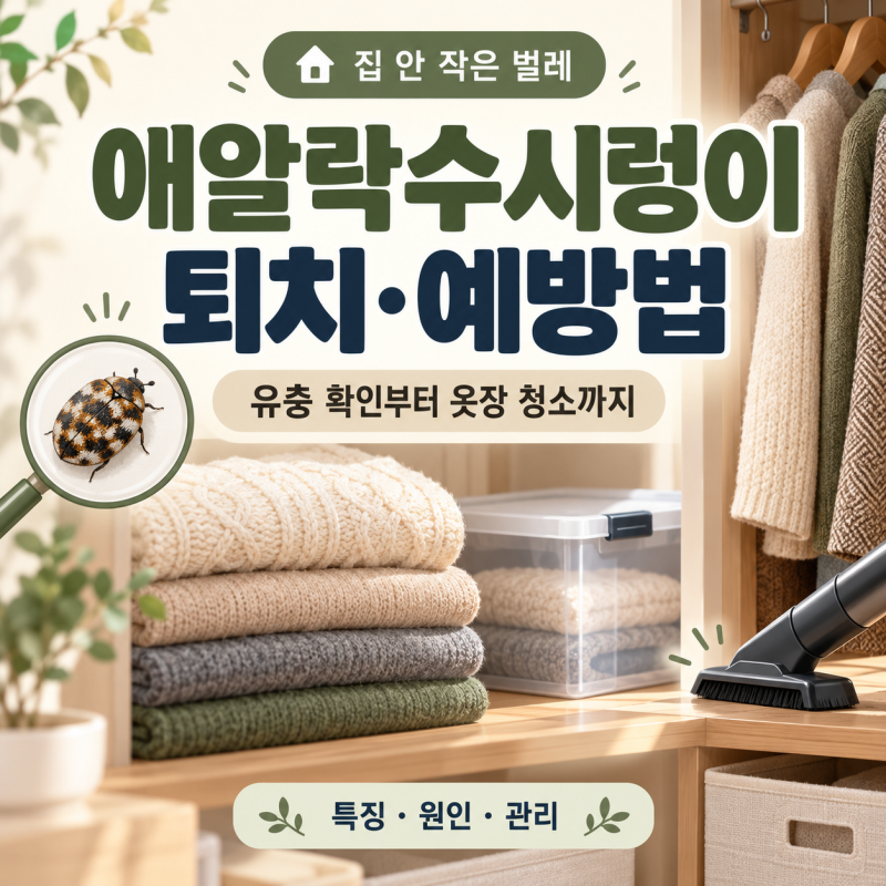 애알락수시렁이 총정리｜유충 생기는 이유·퇴치법·옷장과 침구 관리