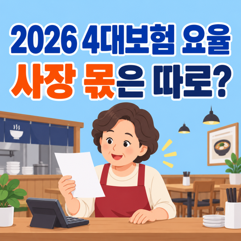 2026년 4대보험 요율, 사장만 내는 3가지