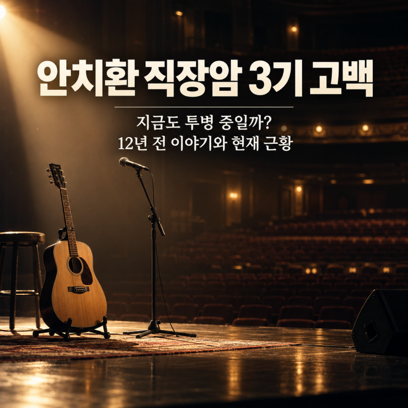 안치환 직장암 3기 고백, 지금도 투병 중일까? 12년 전 이야기와 현재 근황