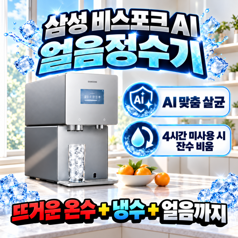 삼성 비스포크 AI 얼음정수기, 하루 최대 8kg보다 먼저 따져볼 우리 집 조건