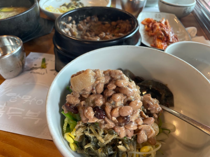 화순 달맞이흑두부 본점 청국장비빔밥상 후기, 웨이팅 30분 맛집