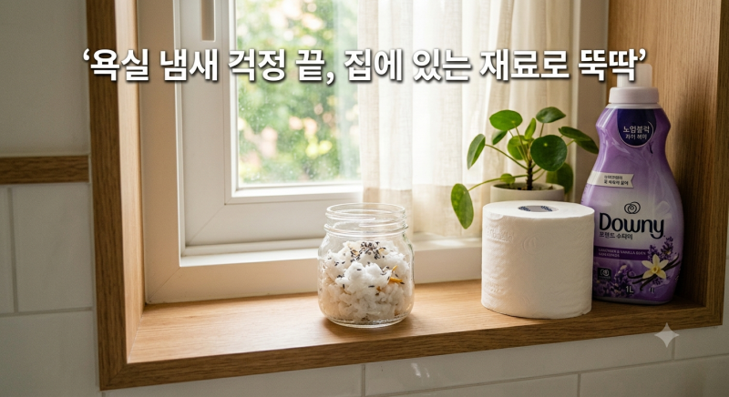 욕실 냄새 잡는 법 두루마리 휴지 방향제 만들기