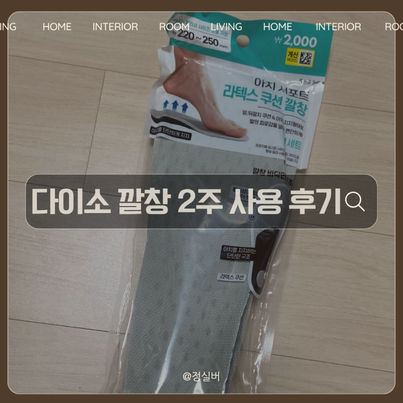 다이소 아치 서포트 라텍스 쿠션 깔창 2주 사용 후기