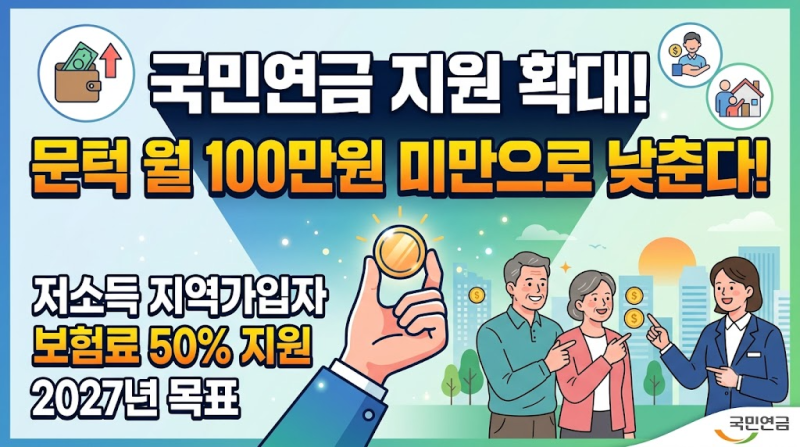 국민연금 보험료 인상 부담 덜어준다! 저소득 지역가입자 소득 기준 완화 총정리