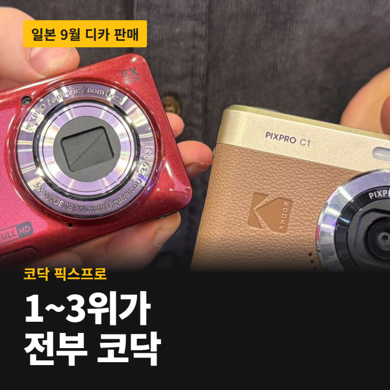 일본 디카 판매 1위는 코닥 픽스프로 FZ55, G7X와 순위가 다른 이유