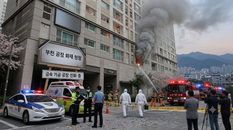<b>부천</b> 공장 <b>화재</b>, 소방관 5명 부상…1명 심정지·공장 안 인화성 물질 ....