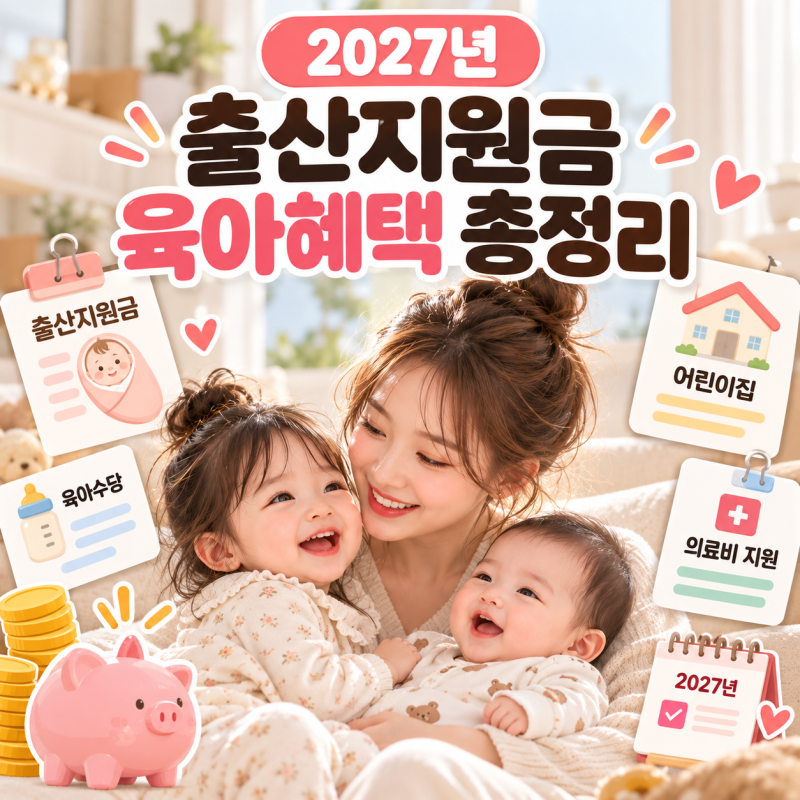 2027년 출산지원금 육아혜택 총정리| 아이맞이지원금 2천만원, 아동수당 20만원 언제부터?