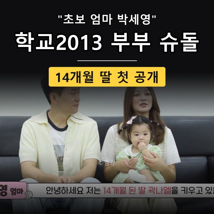 “차렷, 경례” 학교2013 <b>박세영</b><b>곽정욱</b>, 슈돌서 14개월 <b>딸 공개</b>