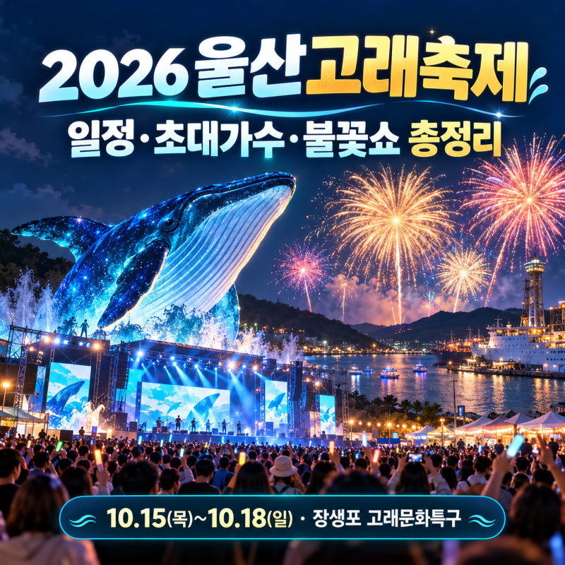 2026 울산고래축제 일정·초대가수·불꽃쇼 총정리
