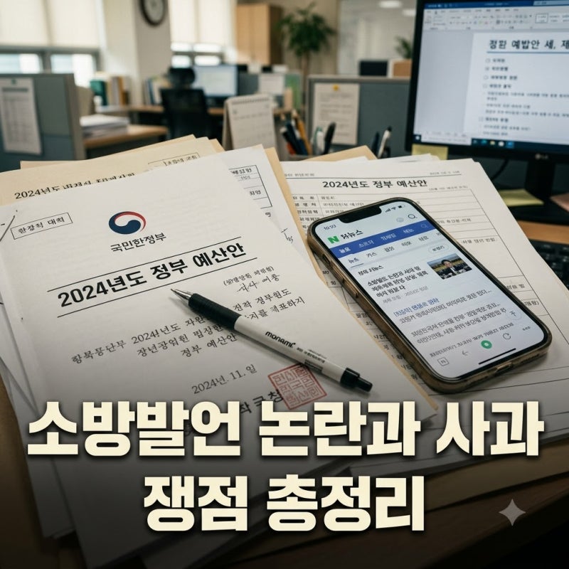 추미애 소방 발언 논란과 사과 배경 총정리