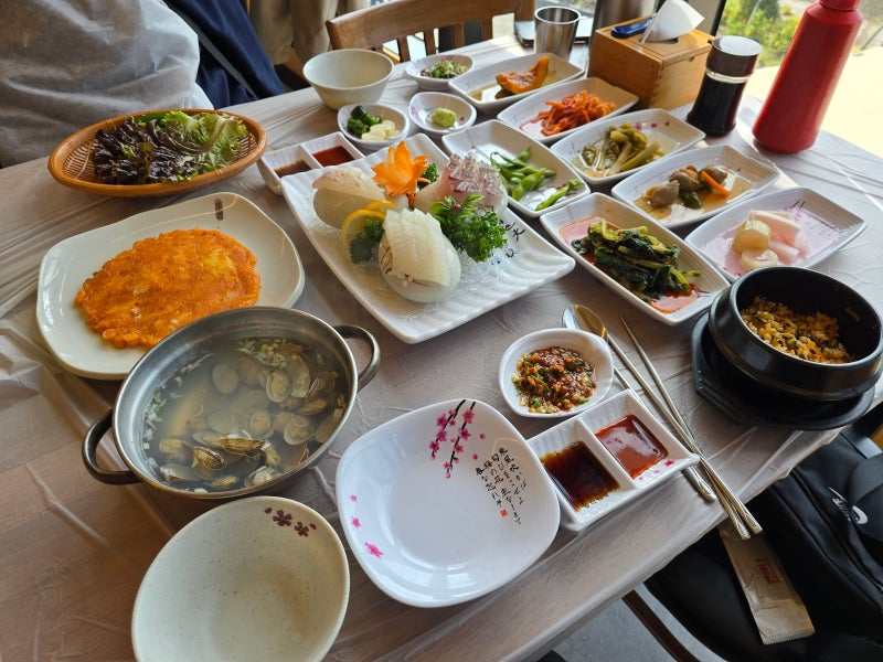 시흥 거북섬 맛집 완도횟집 마리나 오션뷰 활어회 새우구이 조개찜 연인세트