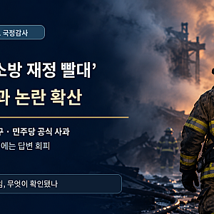 추미애 '소방 재정 빨대' 발언 논란, 민주당은 사과했는데 본인은 왜 답하지 않나
