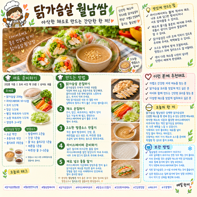 닭가슴살 월남쌈