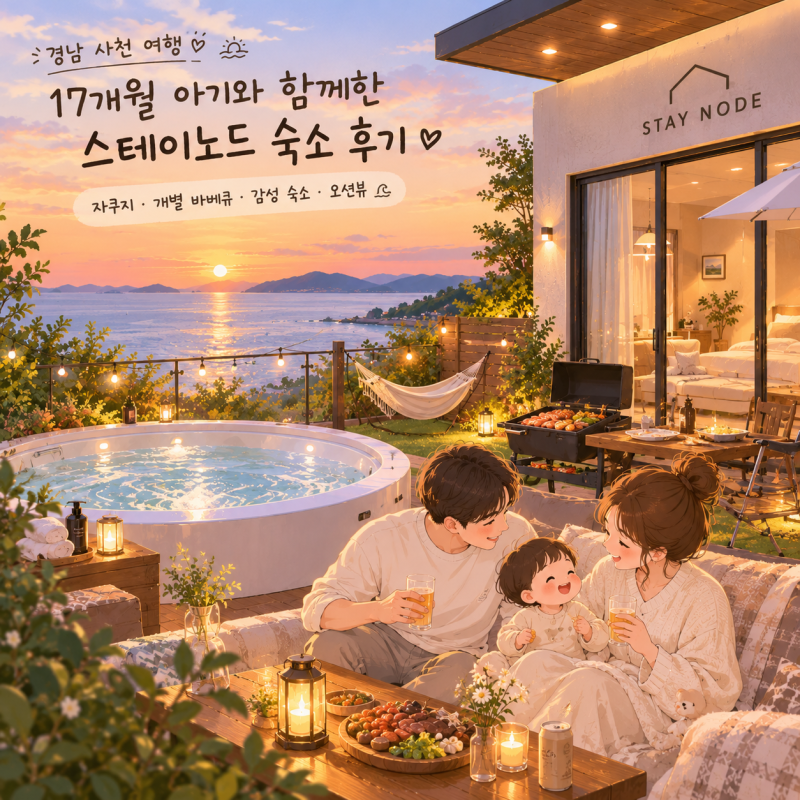 [경남 사천 숙소] 17개월 아기와 편안하게 머물렀던 사천 스테이노드 솔직 후기