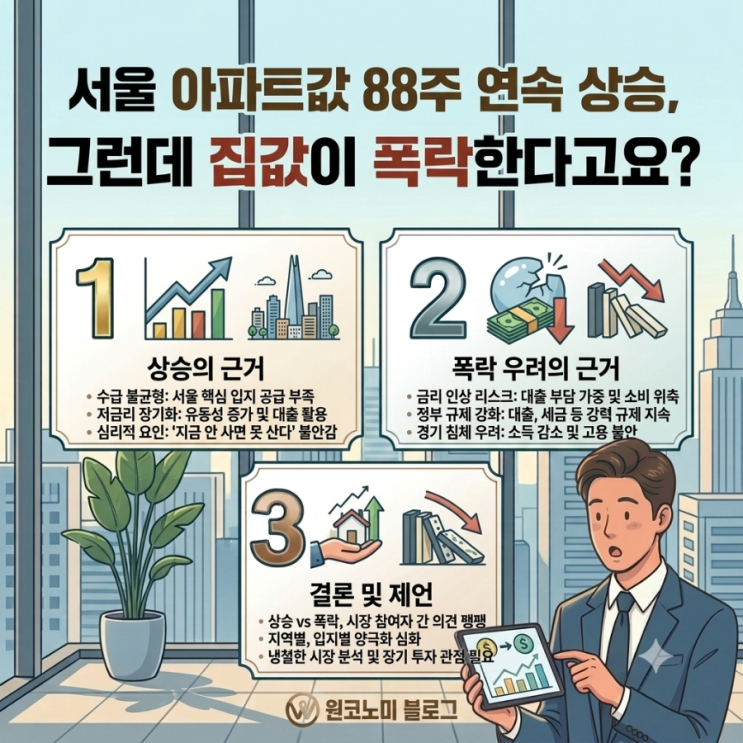 서울 아파트값 88주 연속 상승, 그런데 <b>집값</b>이 <b>폭락</b>한다고요?