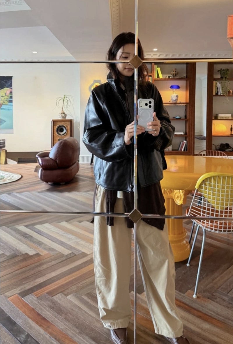 가죽재킷이 세 보인다면? 채정안 코디와 오래 입는 관리·보관법