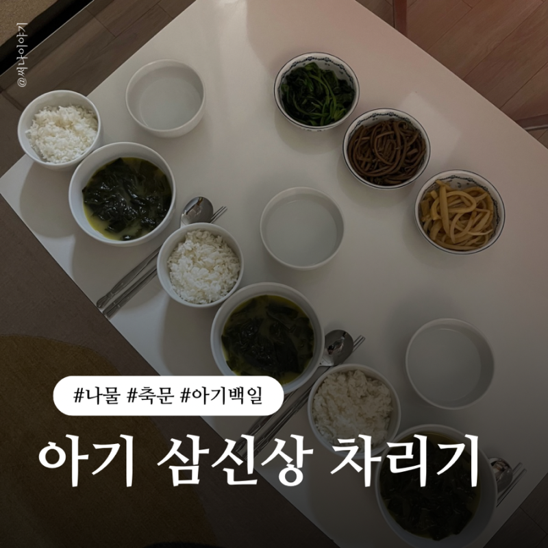 아기 백일 삼신상차리는 방법 나물 축문 삼신상 후기