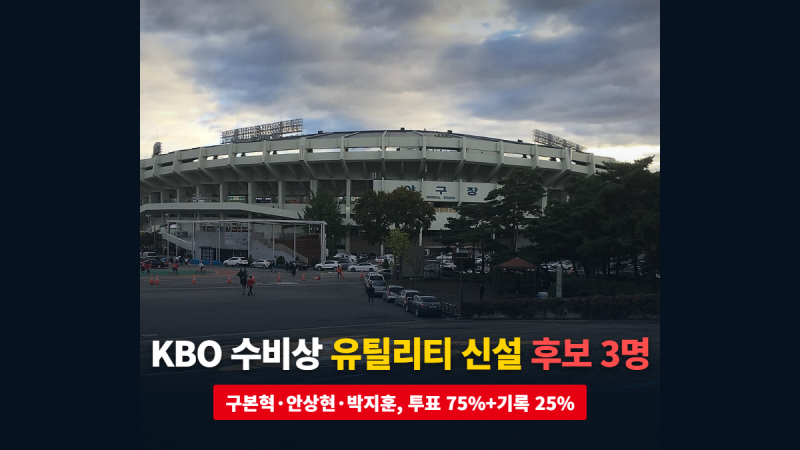 KBO 수비상 유틸리티 부문 신설, 첫 후보는 구본혁·안상현·박지훈 3명이다