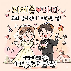 지예은 바타 결혼·궁합 교회 남사친이 '여보' 된 썰! ISFP 여친이 신랑 32번째 생일에 웨딩드레....