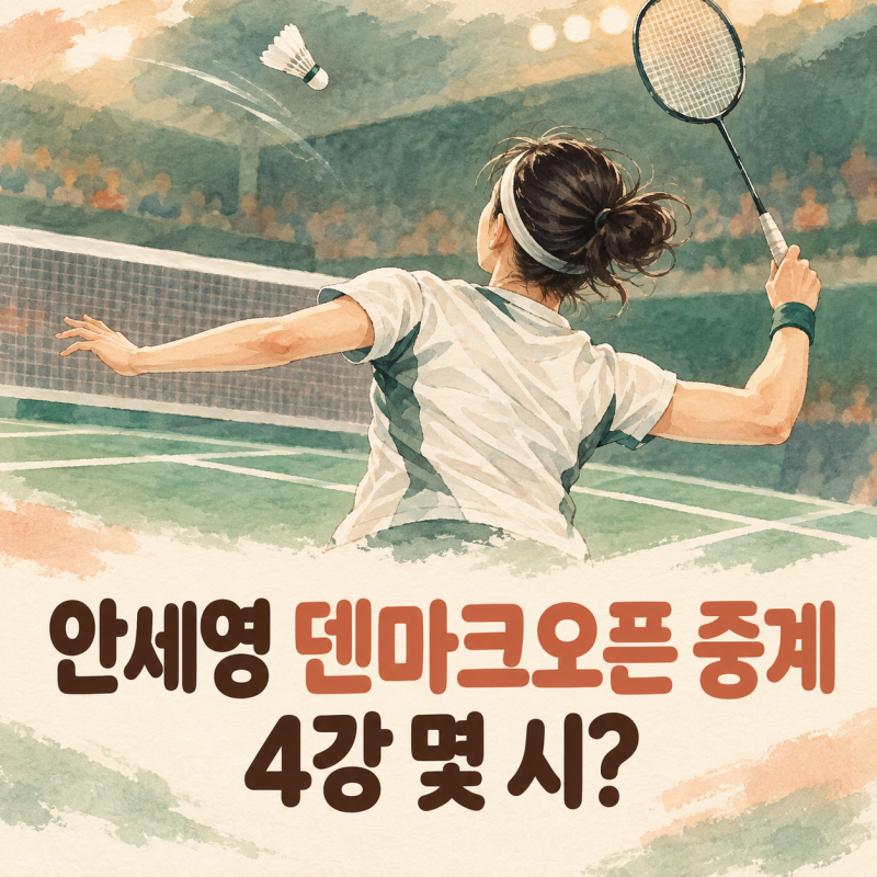bwf 배드민턴 덴마크오픈 중계, 안세영 4강 결승 경기 시간