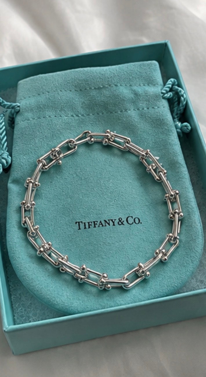 [TIFFANY & CO.] 살까 말까 고민했는데 카톡으로 선물 받았어요｜티파니 하드웨어 스몰 링크 팔....