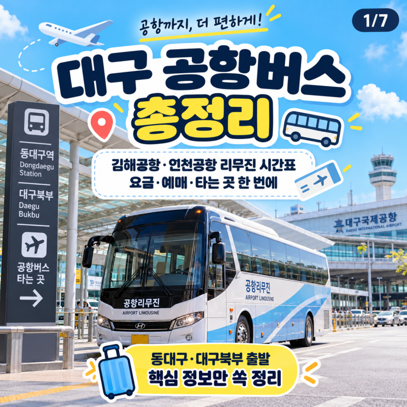 2026 대구 공항버스 총정리｜김해공항·인천공항 리무진 시간표·요금·예매·타는 곳