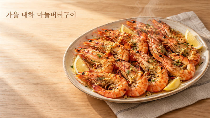 10월 제철 대하 마늘버터구이, 탱글하게 굽는 시간과 손질법