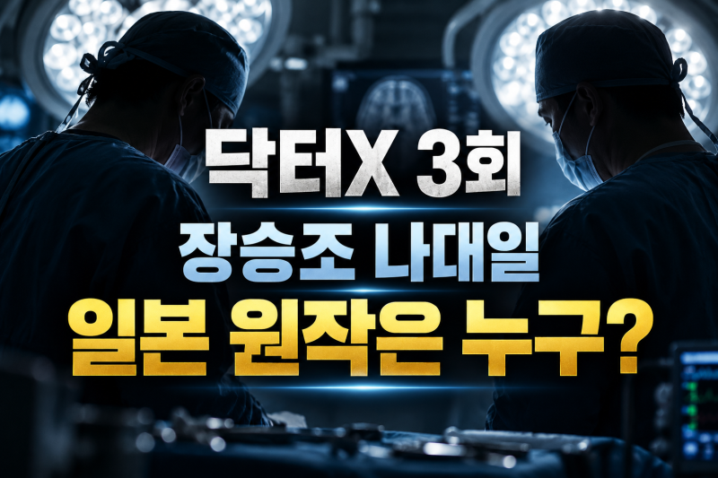 닥터X 3회 장승조 나대일 정체는? 일본 원작 배우와 결말 비교 (스포주의)