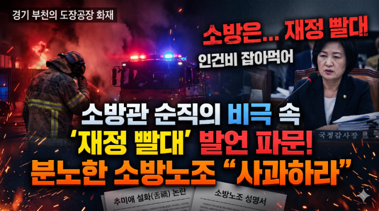 <b>소방</b>관 순직!  비극 속 번지는 추미애 <b>설화</b>(舌禍) 논란…<b>소방</b>노조 “....