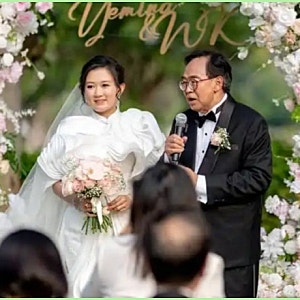 32세 여배우 위중신, 73세 재벌 루웨이궈 결혼! 41세 나이 차이 딛고…10살 연상 사위의 장인 만....