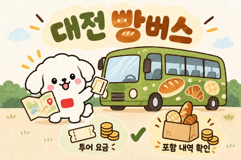 대전 빵버스 8천 원·4만5천 원, 예약 전에 꼭 구분할 것