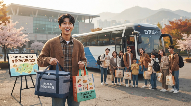 <b>서범준 빵지순례</b>, 대전까지 갔다  45인승 ‘빵버스’ 타고 본격 빵투....