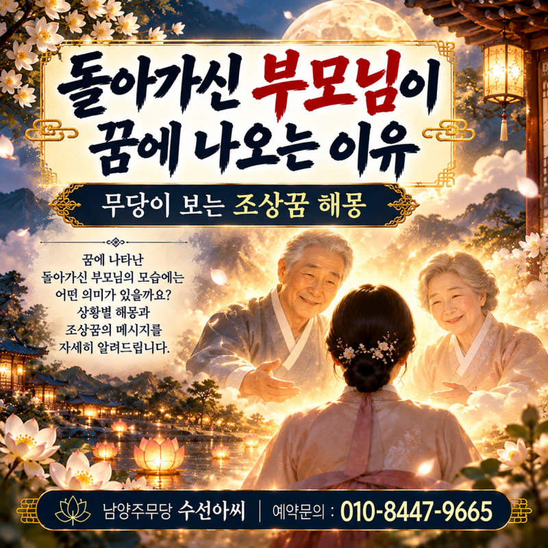 돌아가신 부모님이 꿈에 나오는 이유｜돈을 주는 꿈·웃는 꿈·우는 꿈, 무당이 보는 조상꿈 ....