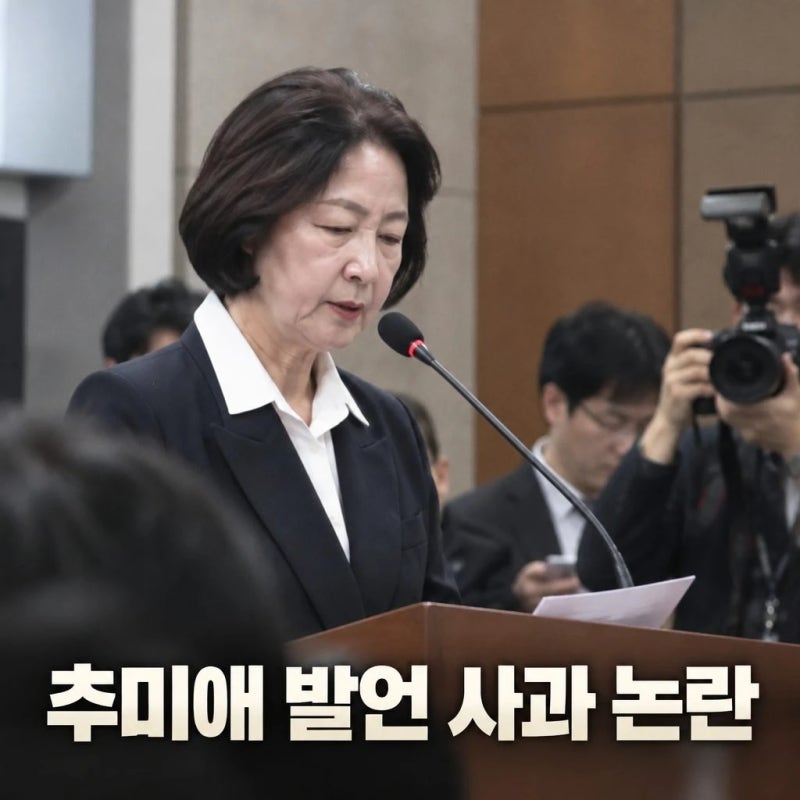 추미애 발언 사과 논란, 김민석까지 요청한 이유
