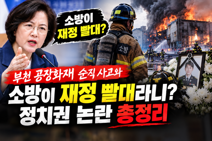 소방이 재정 빨대라니? 부천 공장화재 순직 사고와 맞물린 정치권 ....
