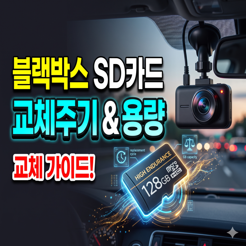사고 났는데 녹화가 안 됐다면? 자동차 블랙박스 메모리카드 교체 주기와 용량 총정리