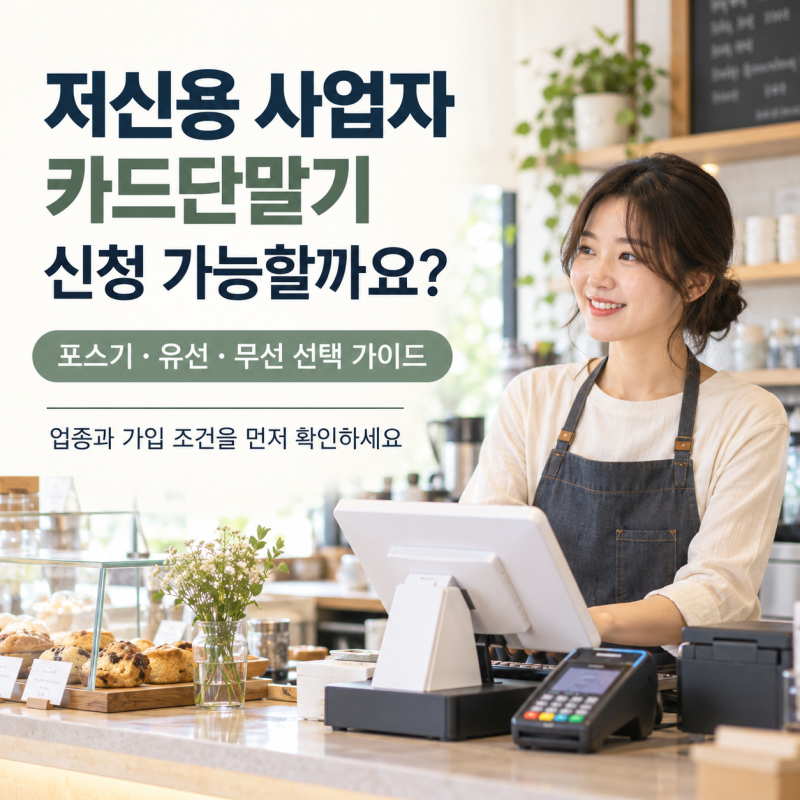 저신용 사업자 카드단말기 신청, 가능할까요? 포스기 유선 무선 선택 가이드!