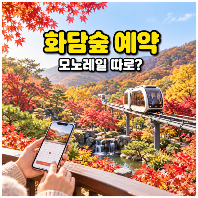 화담숲 2026 가을 예약, 모노레일 표도 따로 사야 할까?