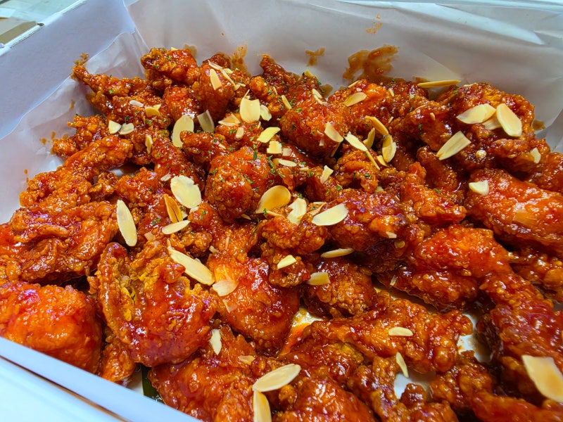 속초 만석닭강정 팝업 보관 택배 뼈 순살 가격 맛 보관법 칼로리 원산지 닭가슴살 닭가리살 ....