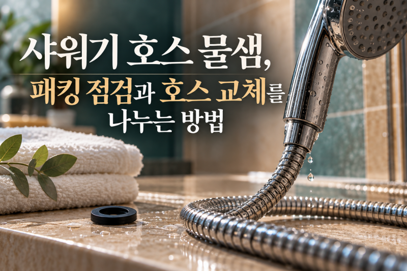 샤워기 호스 물샘, 패킹 점검과 호스 교체를 나누는 방법
