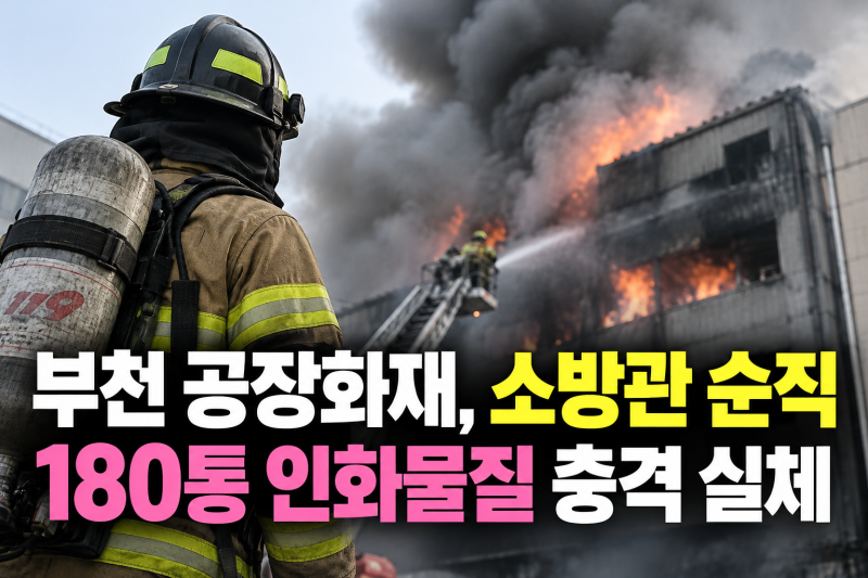 부천 공장 화재 소방관 끝내 순직, 심정지 사망 원인과 도장공장 위치(+합동감식)