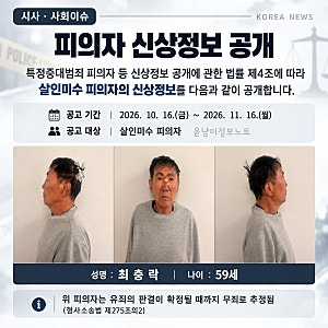 인천 흉기난동 피의자 최충락 59세 신상공개…현금 680만 원의 정체는?