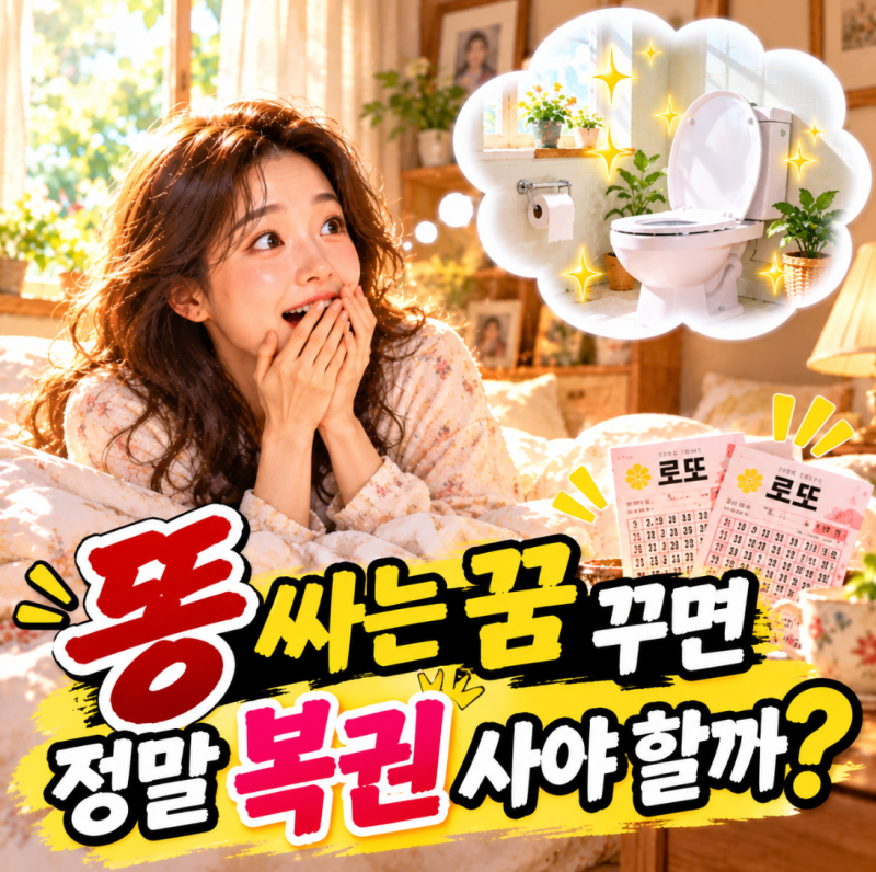 똥 싸는 꿈 찝찝해서 잊으려 했는데 복권부터 생각나는 이유가 따로 있었네요